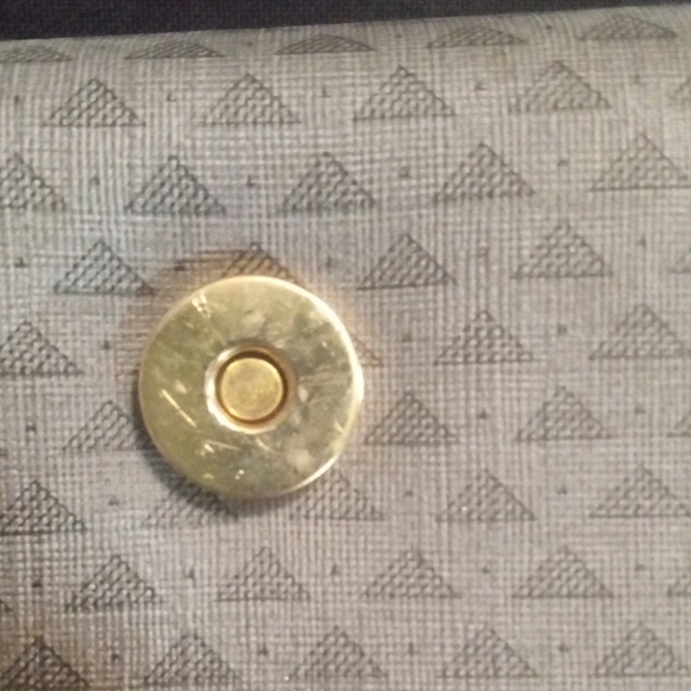 Vintage 1984 Liz Claiborne Brown Crossbody Bag with Geometric Pattern - Picture 5 of 10